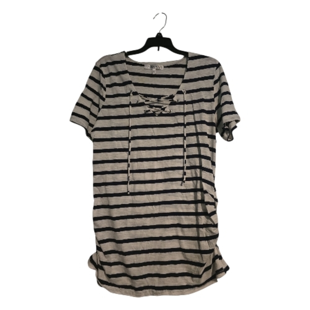 Striped Short Sleeve Maternity Tee